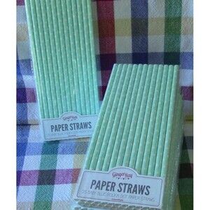 Box of Paper Straws 10 PKS Polka Dot BABY BLUE Ginger Ray Essentials Sealed pack